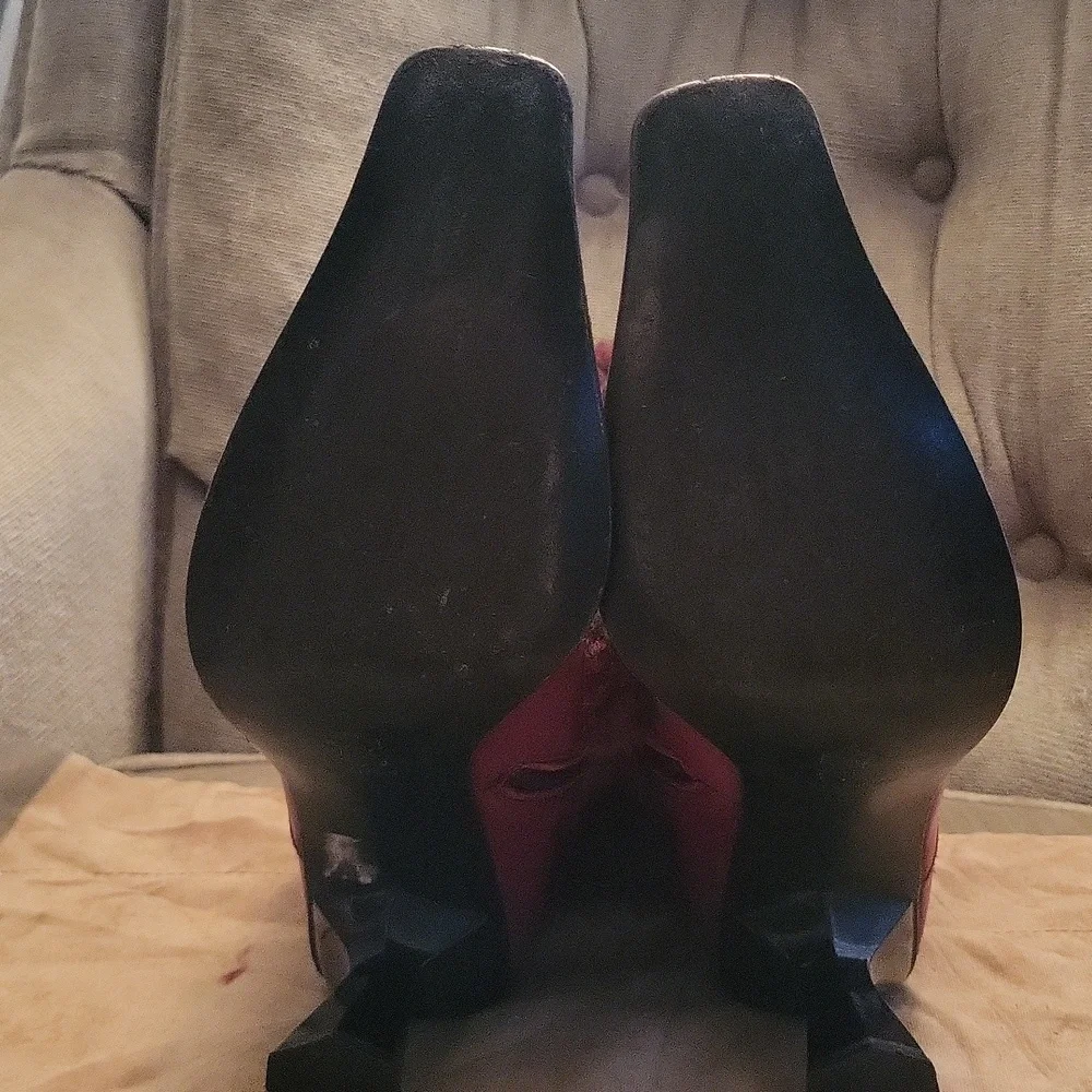 Vera Cuoio Italian Leather Boots With Real Rabbit Fur.  7.5 Size 38 - Picture 11 of 16